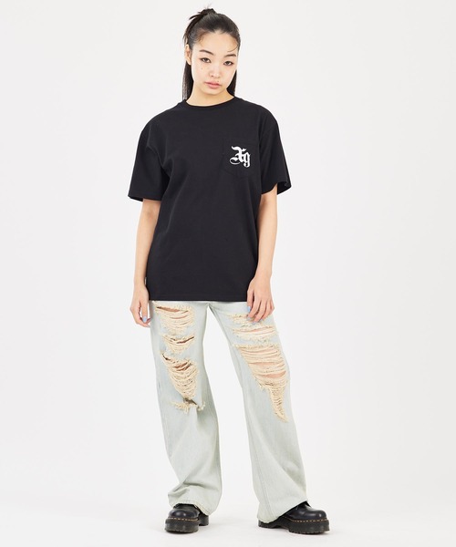イーヴィルガールTシャツXL X-girl ( エックスガール ) - METALLIC OVAL LOGO S/S TEE