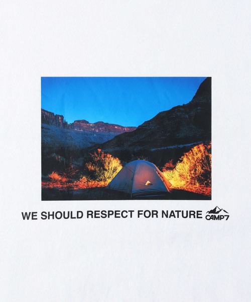 CAMP7（キャンプセブン）の「【CAMP7】フォトプリントＴシャツ（Tシャツ/カットソー・メンズ・ホワイト/ブラック・S/M/L/XL）」の6枚目の写真