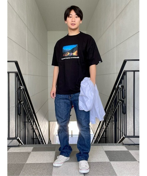 CAMP7（キャンプセブン）の「【CAMP7】フォトプリントＴシャツ（Tシャツ/カットソー・メンズ・ホワイト/ブラック・S/M/L/XL）」の21枚目の写真