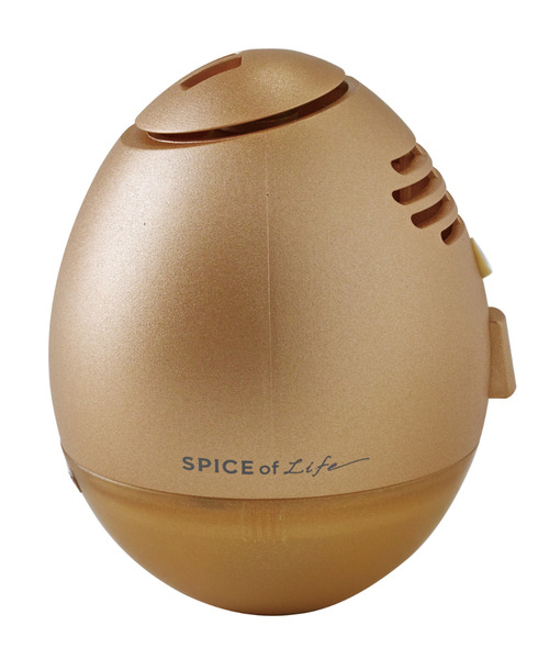 SPICE OF LIFE(スパイス オブ ライフ)の「【在庫限り】気化熱で涼しい小型扇風機 ミストファン エッグ シャンパンゴールド/ホワイト(生活家電・レディース・ホワイト/シャンパン・ONE SIZE)」の3枚目の写真