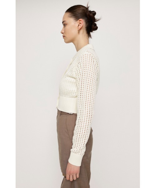 SLY（スライ）の「CROPPED SPRING C/D クロップド丈 スプリング カーディガン シアー 透け（カーディガン/ボレロ・レディース・グリーン/ブラック/アイボリー・FREE）」の8枚目の写真