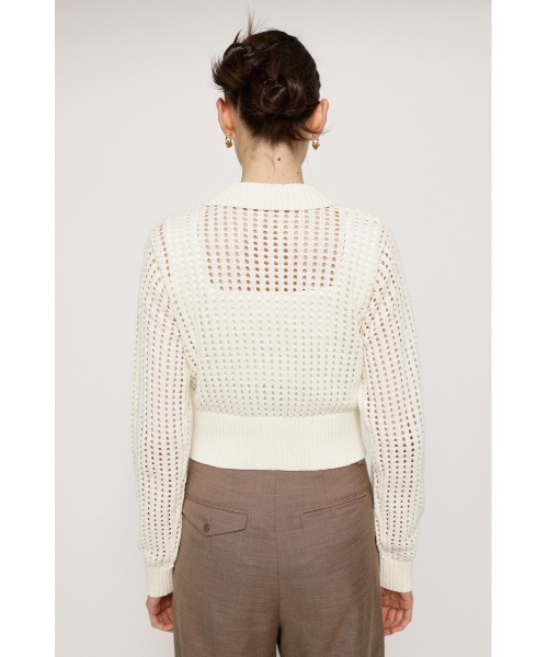 SLY（スライ）の「CROPPED SPRING C/D クロップド丈 スプリング カーディガン シアー 透け（カーディガン/ボレロ・レディース・グリーン/ブラック/アイボリー・FREE）」の9枚目の写真