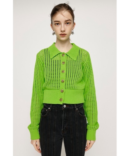 SLY（スライ）の「CROPPED SPRING C/D クロップド丈 スプリング カーディガン シアー 透け（カーディガン/ボレロ・レディース・グリーン/ブラック/アイボリー・FREE）」の17枚目の写真