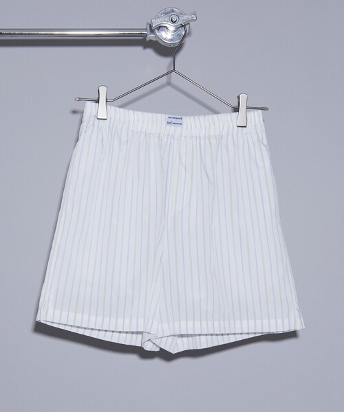 5525Gallery（ゴーゴーニーゴーギャラリー）の「SHIRT FIRSTHAND by 5525gallery/シャツファーストハンド バイ 5525ギャラリー SHT FH SHORT PANT / ショートパンツ/SHT FH SHORT PANT / ショートパンツ（その他パンツ・レディース・ホワイト/サックスブルー/ストライプ・FREE）」の2枚目の写真