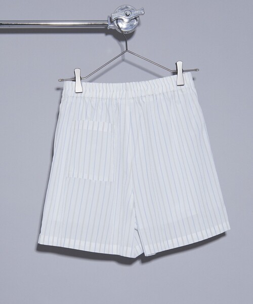 5525Gallery（ゴーゴーニーゴーギャラリー）の「SHIRT FIRSTHAND by 5525gallery/シャツファーストハンド バイ 5525ギャラリー SHT FH SHORT PANT / ショートパンツ/SHT FH SHORT PANT / ショートパンツ（その他パンツ・レディース・ホワイト/サックスブルー/ストライプ・FREE）」の10枚目の写真