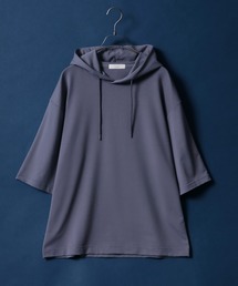ANPAS | Ponte Fabric Oversized Huudie/ポンチ オーバーサイズ ミニ裏毛 Tパーカー(パーカー)