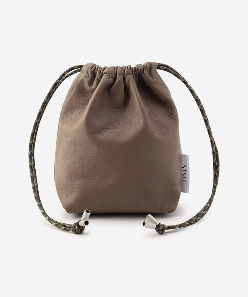 Bshop（ビショップ）の「Sisii | 〈別注〉 レザー巾着バッグ（トートバッグ・レディース・ブラック/ブラウン・ONE）」の4枚目の写真