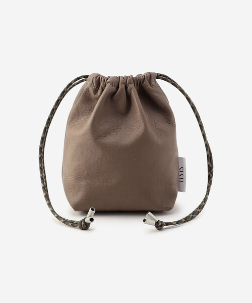 Bshop（ビショップ）の「Sisii | 〈別注〉 レザー巾着バッグ（トートバッグ・レディース・ブラック/ブラウン・ONE）」の3枚目の写真