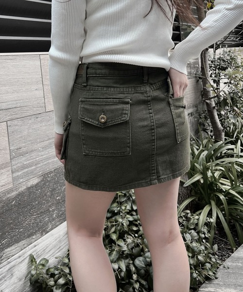 Figments(フィグメンツ)の「ミリタリーミニスカパン(スカート・レディース・カーキ/ブラック・SMALL/MEDIUM)」の12枚目の写真