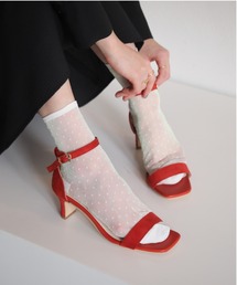 【MIIYOU】スクエア アンクル ストラップサンダル