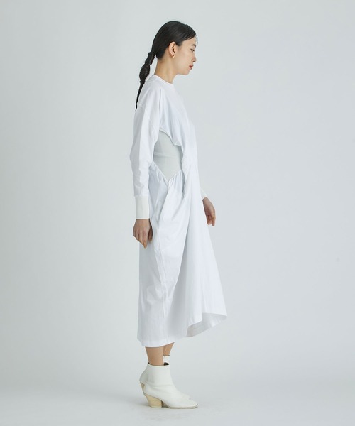 TOGA(トーガ)の「【TOGA/トーガ】Cotton jersey dress/コットンジャージーワンピース(ワンピース・レディース・ブラック/ホワイト・36)」の5枚目の写真