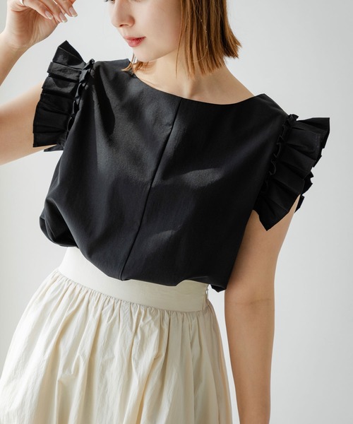 rectangle（レクタングル）の「タフタバルーンスカート（スカート・レディース・アイボリー/ブラック・FREE）」の14枚目の写真