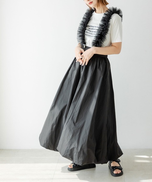 rectangle（レクタングル）の「タフタバルーンスカート（スカート・レディース・アイボリー/ブラック・FREE）」の16枚目の写真