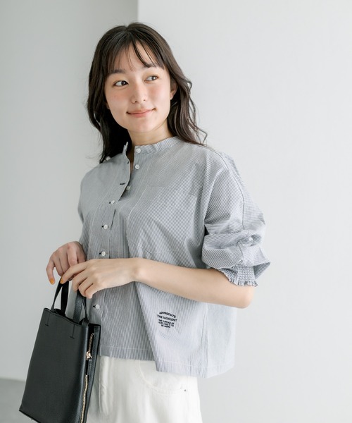 PUAL CE CIN(ピュアルセシン)の「先染めショート丈ブラウス(シャツ/ブラウス・レディース・グレー系/チェック/ブルー系その他・FREE)」の11枚目の写真