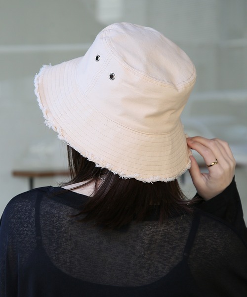 Casselini(キャセリーニ)の「【Casselini】リバーシブルバケット 224-110710(ハット・レディース・アイボリー/ブラウン/ブラック・FREE)」の8枚目の写真