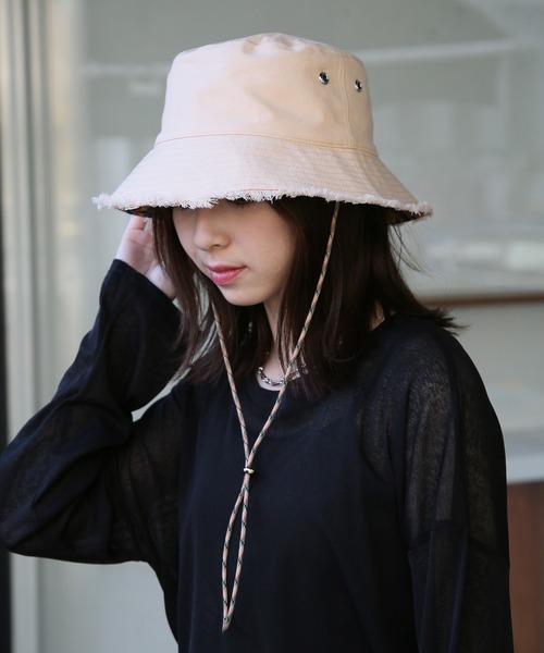 Casselini(キャセリーニ)の「【Casselini】リバーシブルバケット 224-110710(ハット・レディース・アイボリー/ブラウン/ブラック・FREE)」の9枚目の写真