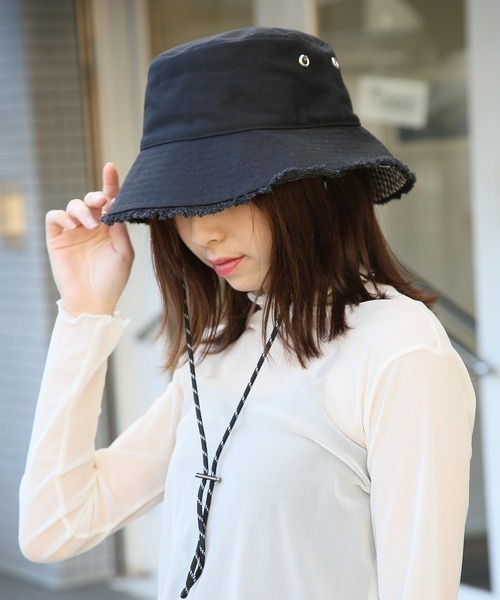 Casselini(キャセリーニ)の「【Casselini】リバーシブルバケット 224-110710(ハット・レディース・アイボリー/ブラウン/ブラック・FREE)」の14枚目の写真