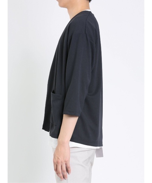 m.f.editorial(エムエフエディトリアル)の「アンサンブル 2枚 セット メンズ 着流し カーディガン & 半袖 Tシャツ カウラ/Kaule (カーディガン/ボレロ・メンズ・ベージュ/ライトグレー/ブルー系その他/グレー系その他2・X-LARGE/LARGE/MEDIUM)」の15枚目の写真