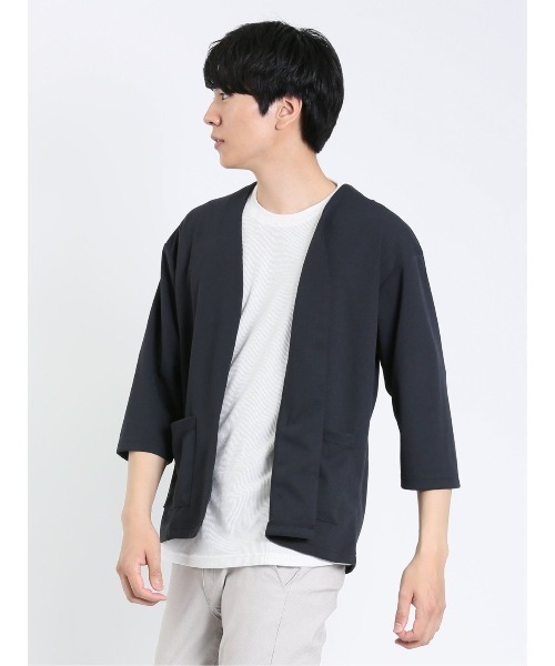 m.f.editorial(エムエフエディトリアル)の「アンサンブル 2枚 セット メンズ 着流し カーディガン & 半袖 Tシャツ カウラ/Kaule (カーディガン/ボレロ・メンズ・ベージュ/ライトグレー/ブルー系その他/グレー系その他2・X-LARGE/LARGE/MEDIUM)」の19枚目の写真