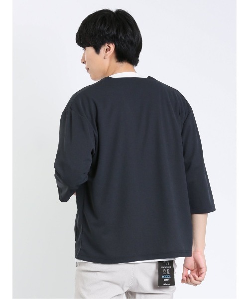 m.f.editorial(エムエフエディトリアル)の「アンサンブル 2枚 セット メンズ 着流し カーディガン & 半袖 Tシャツ カウラ/Kaule (カーディガン/ボレロ・メンズ・ベージュ/ライトグレー/ブルー系その他/グレー系その他2・X-LARGE/LARGE/MEDIUM)」の20枚目の写真