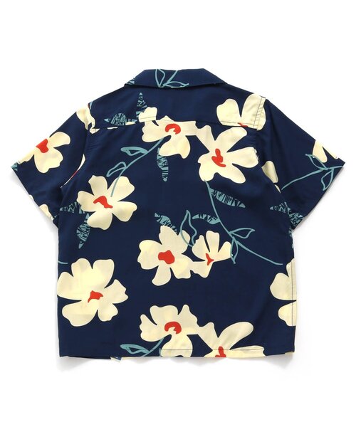 BREEZE（ブリーズ）の「【セットアップ対応】5柄アロハシャツ（シャツ/ブラウス・キッズ・ターコイズブルー/ネイビー/レインボー/オレンジ/オフホワイト・100/130/140/110/90/120/80）」の16枚目の写真