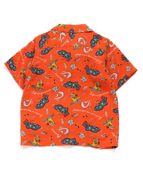 BREEZE（ブリーズ）の「【セットアップ対応】5柄アロハシャツ（シャツ/ブラウス・キッズ・ターコイズブルー/ネイビー/レインボー/オレンジ/オフホワイト・100/130/140/110/90/120/80）」の17枚目の写真