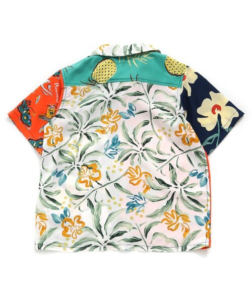 BREEZE（ブリーズ）の「【セットアップ対応】5柄アロハシャツ（シャツ/ブラウス・キッズ・ターコイズブルー/ネイビー/レインボー/オレンジ/オフホワイト・100/130/140/110/90/120/80）」の19枚目の写真