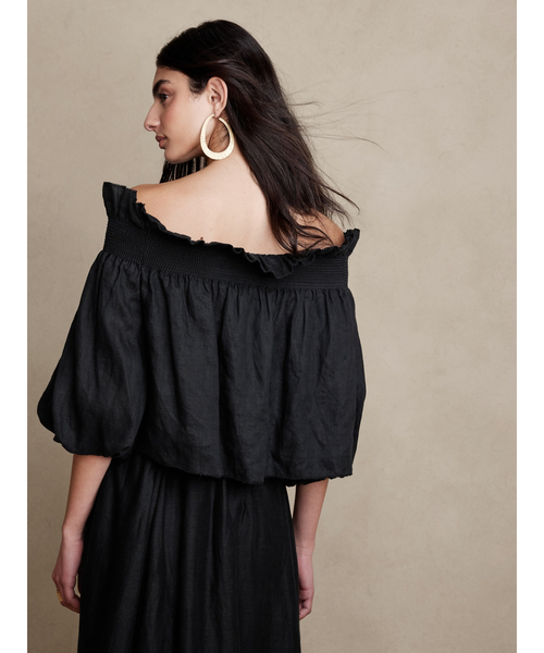 Banana Republic（バナナリパブリック）の「Bria リネン オフショルダートップス（シャツ/ブラウス・レディース・ホワイト/その他・M/S/XS/L）」の9枚目の写真