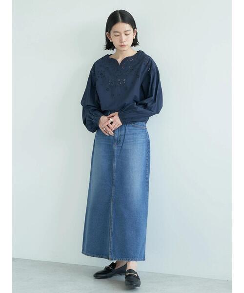 AMERICAN HOLIC(アメリカンホリック)の「アイレット刺繍スカラップブラウス(シャツ/ブラウス・レディース・ネイビー/グリーン/オフホワイト・FREE)」の21枚目の写真