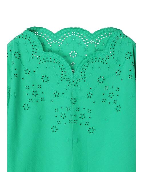 AMERICAN HOLIC(アメリカンホリック)の「アイレット刺繍スカラップブラウス(シャツ/ブラウス・レディース・ネイビー/グリーン/オフホワイト・FREE)」の12枚目の写真