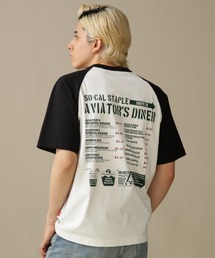AVIREX | ウェストコースト メニューデザイン 半袖 ラグラン Tシャツ / WESTCOAST MENU DESIGN RAGLAN T-SHIRT /  アヴィレックス / AVIREXＷＥＳＴ　ＣＯＡＳＴ　ＳＳ　ＢＢ　ＴＥＥ　ＭＥＮＵ(Tシャツ/カットソー)