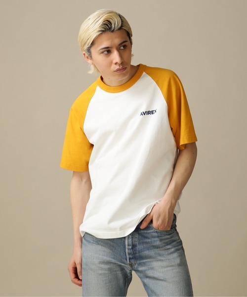 AVIREX（アヴィレックス）の「ウェストコースト メニューデザイン 半袖 ラグラン Tシャツ / WESTCOAST MENU DESIGN RAGLAN T-SHIRT /  アヴィレックス / AVIREXＷＥＳＴ　ＣＯＡＳＴ　ＳＳ　ＢＢ　ＴＥＥ　ＭＥＮＵ（Tシャツ/カットソー・メンズ・ブラック/ネイビー/ゴールド・M/L/2XL/XL）」の8枚目の写真