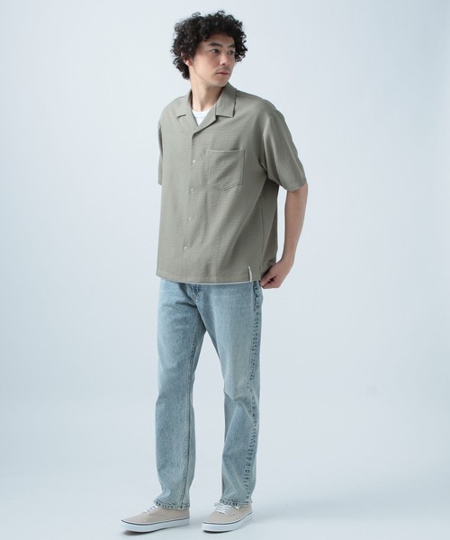 BAYFLOW(ベイフロー)の「〈セットアップ可〉UMW オープンカラー半袖シャツ【吸水速乾・UVケア】(シャツ/ブラウス・メンズ・ブラック/アイボリー/カーキ/ライトブルー/グレー/ネイビー・SMALL/MEDIUM/LARGE)」の10枚目の写真