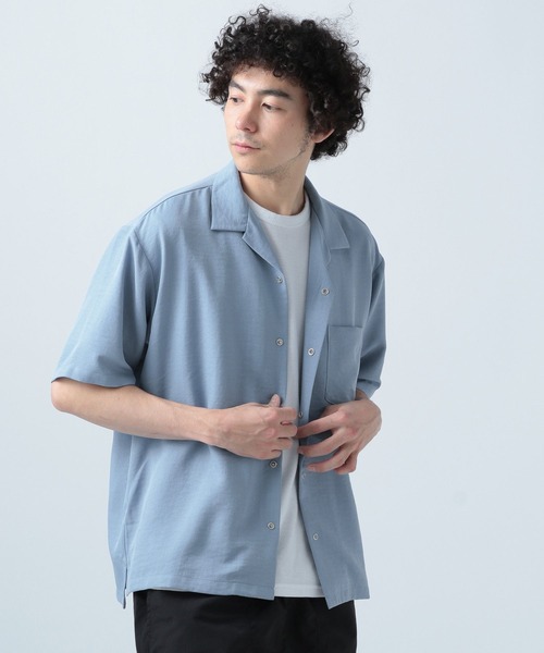 BAYFLOW(ベイフロー)の「〈セットアップ可〉UMW オープンカラー半袖シャツ【吸水速乾・UVケア】(シャツ/ブラウス・メンズ・ブラック/アイボリー/カーキ/ライトブルー/グレー/ネイビー・SMALL/MEDIUM/LARGE)」の12枚目の写真