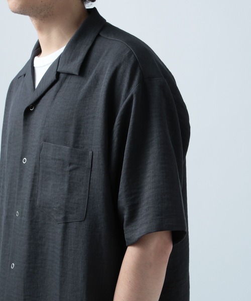 BAYFLOW(ベイフロー)の「〈セットアップ可〉UMW オープンカラー半袖シャツ【吸水速乾・UVケア】(シャツ/ブラウス・メンズ・ブラック/アイボリー/カーキ/ライトブルー/グレー/ネイビー・SMALL/MEDIUM/LARGE)」の18枚目の写真