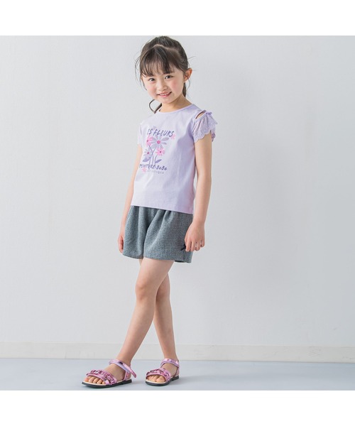 BeBe（ベベ）の「BeBe/肩開き2wayデザインTシャツ(90~150cm)（Tシャツ/カットソー・キッズ・パープル/イエロー・100/90/150/130/140/110/120）」の17枚目の写真