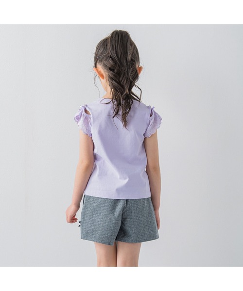 BeBe（ベベ）の「BeBe/肩開き2wayデザインTシャツ(90~150cm)（Tシャツ/カットソー・キッズ・パープル/イエロー・100/90/150/130/140/110/120）」の15枚目の写真