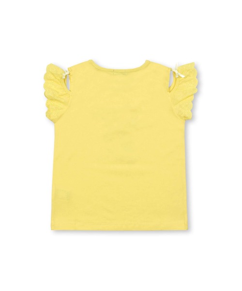 BeBe（ベベ）の「BeBe/肩開き2wayデザインTシャツ(90~150cm)（Tシャツ/カットソー・キッズ・パープル/イエロー・100/90/150/130/140/110/120）」の4枚目の写真