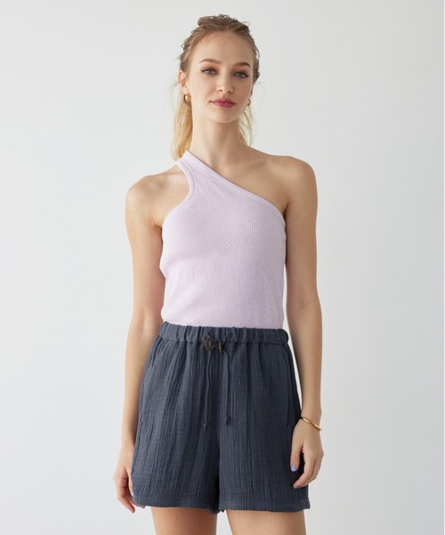 ALEXIA STAM（アリシアスタン）の「Cozy Cotton Gauze Shorts /コットンガーゼショートパンツ（その他パンツ・レディース・チャコールグレー/ホワイト・S/M）」の10枚目の写真