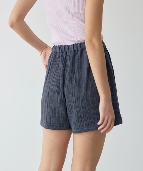 ALEXIA STAM（アリシアスタン）の「Cozy Cotton Gauze Shorts /コットンガーゼショートパンツ（その他パンツ・レディース・チャコールグレー/ホワイト・S/M）」の13枚目の写真