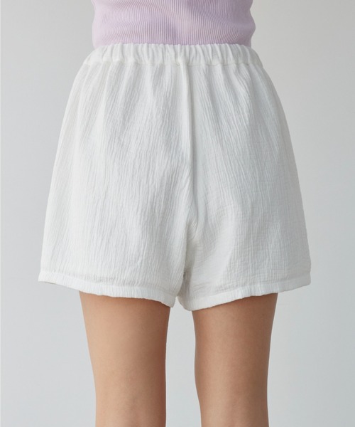 ALEXIA STAM（アリシアスタン）の「Cozy Cotton Gauze Shorts /コットンガーゼショートパンツ（その他パンツ・レディース・チャコールグレー/ホワイト・S/M）」の12枚目の写真