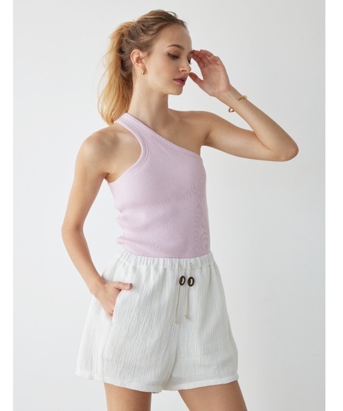 ALEXIA STAM（アリシアスタン）の「Cozy Cotton Gauze Shorts /コットンガーゼショートパンツ（その他パンツ・レディース・チャコールグレー/ホワイト・S/M）」の20枚目の写真