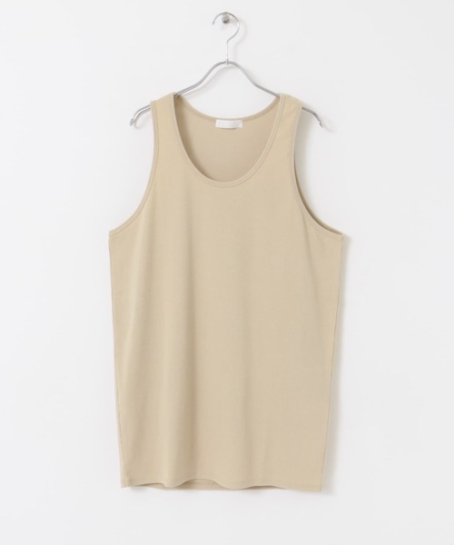 SENSE OF PLACE by URBAN RESEARCH（センスオブプレイスバイアーバンリサーチ）の「レイヤードリブタンクトップ（タンクトップ・メンズ・ホワイト/ブラック/ベージュ・MEDIUM/LARGE）」の6枚目の写真