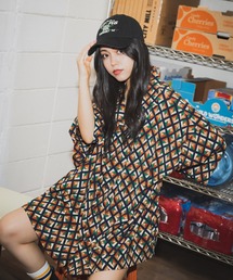 JINCL（ジンクル）の「art pattern graphic open collar shirts（シャツ/ブラウス）」