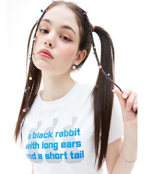LUVISTRUE(ラヴイズトゥルー)の「A'GEM/9 × .kom 『LUV IS TRUE/ラブ イズ トゥルー』VS 3 RABBIT TEE/ラビッツ 半袖カットソー(Tシャツ/カットソー・レディース・グリーン/ホワイト・FREE)」の14枚目の写真