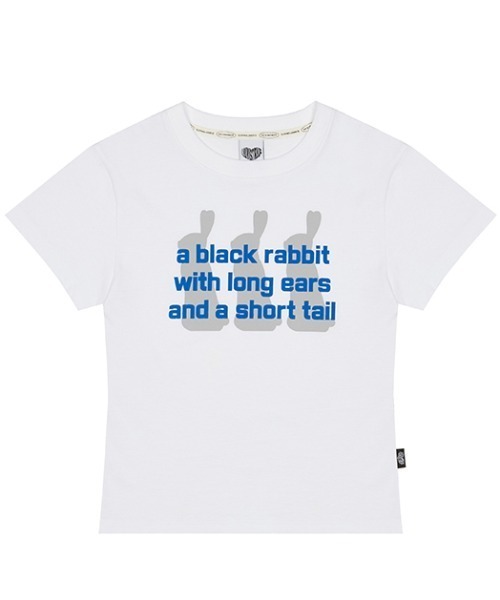LUVISTRUE(ラヴイズトゥルー)の「A'GEM/9 × .kom 『LUV IS TRUE/ラブ イズ トゥルー』VS 3 RABBIT TEE/ラビッツ 半袖カットソー(Tシャツ/カットソー・レディース・グリーン/ホワイト・FREE)」の3枚目の写真
