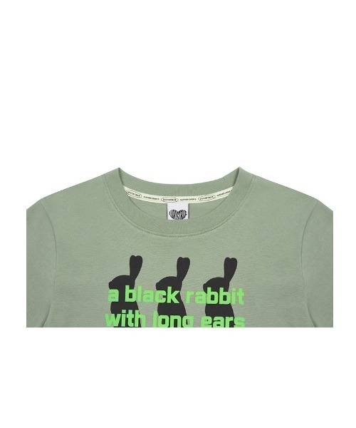 LUVISTRUE(ラヴイズトゥルー)の「A'GEM/9 × .kom 『LUV IS TRUE/ラブ イズ トゥルー』VS 3 RABBIT TEE/ラビッツ 半袖カットソー(Tシャツ/カットソー・レディース・グリーン/ホワイト・FREE)」の10枚目の写真