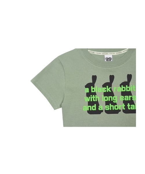 LUVISTRUE(ラヴイズトゥルー)の「A'GEM/9 × .kom 『LUV IS TRUE/ラブ イズ トゥルー』VS 3 RABBIT TEE/ラビッツ 半袖カットソー(Tシャツ/カットソー・レディース・グリーン/ホワイト・FREE)」の11枚目の写真