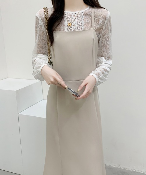 ABITOKYO(アビトーキョー)の「無地&ギンガムチェック マーメイドキャミワンピース(ワンピース・レディース・ブラック/ベージュ/ライトグリーン/ブラック系その他/グリーン系その他・S/M)」の12枚目の写真