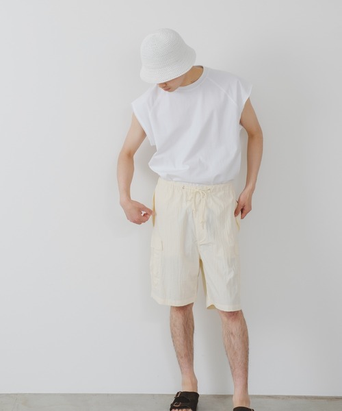 WHIMSIC(ウィムジック)の「【UNISEX】M-51フィールドカーゴナイロンショートパンツ(カーゴパンツ・メンズ・オフホワイト/ネイビー/ブラック・FREE)」の14枚目の写真